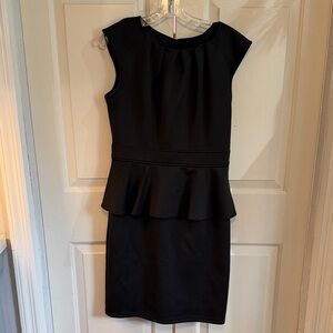 Spense Black Mini Peplum Dress